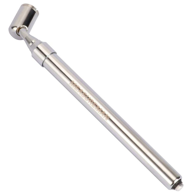 MEASUREMAN Heavy Duty Large Bore Dual Head Truck Tire Gauge, 360Â° Swivel Chuck, Solid Brass Body, Aluminum Slide,Range 10-150psi - Image 1